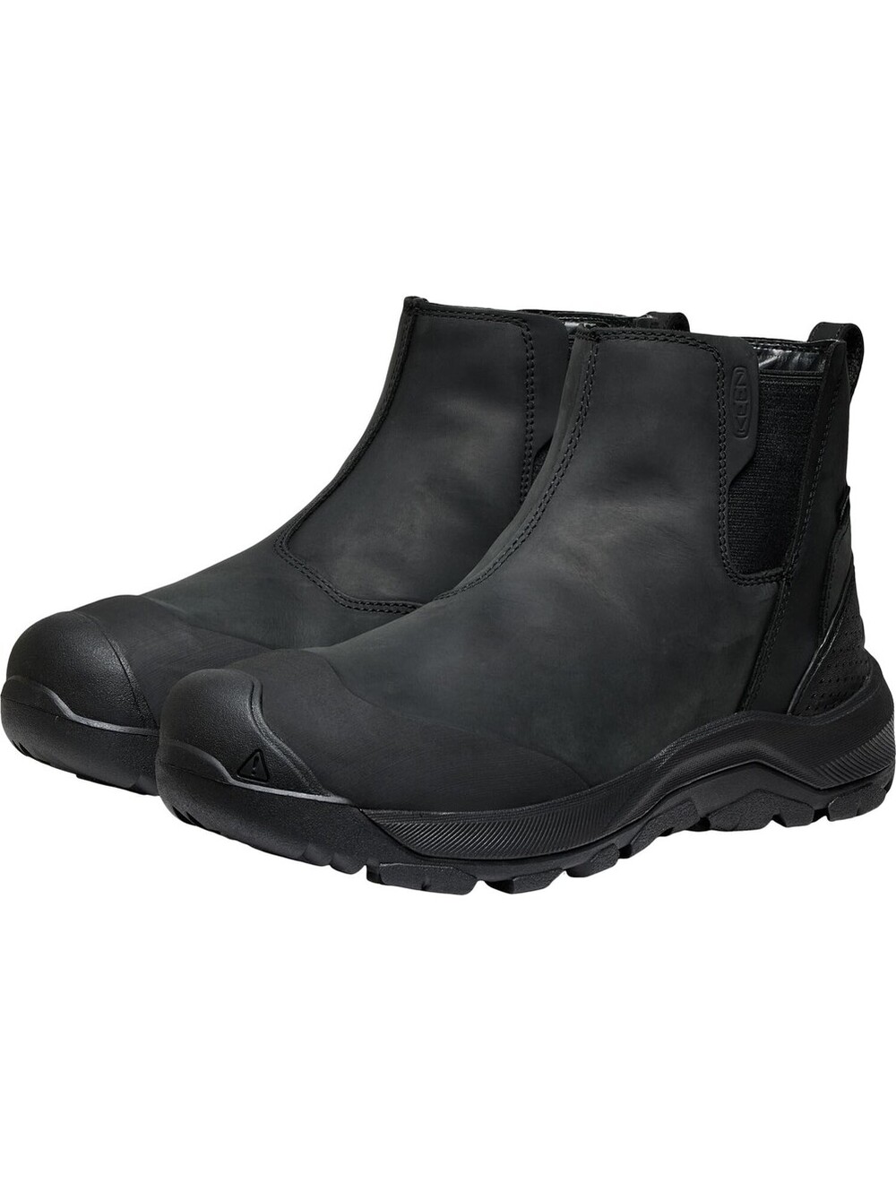 KEEN Men's Revel 4 Chelsea Mid Height Polar Insulated Snow Boots, Black sz 9.5